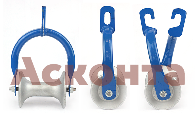  РПК120А Подвесной кабельный ролик, одинарный, для кабеля ⌀ до 120мм, AL валик 